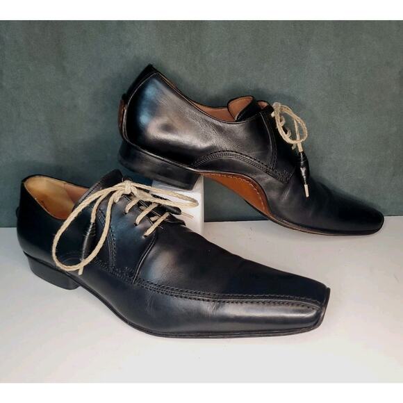 Calzoleria Toscana Made in Italy Black Dress Shoes w/Woven Laces US Mens 8 EU 41 main image 16